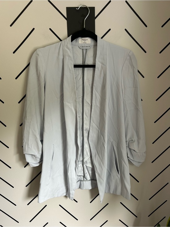 Babaton Jackets & Blazers - Babaton Aritzia power hip blazer in light blue open blazer lightweight